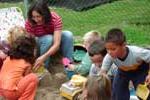 Children playing in sand